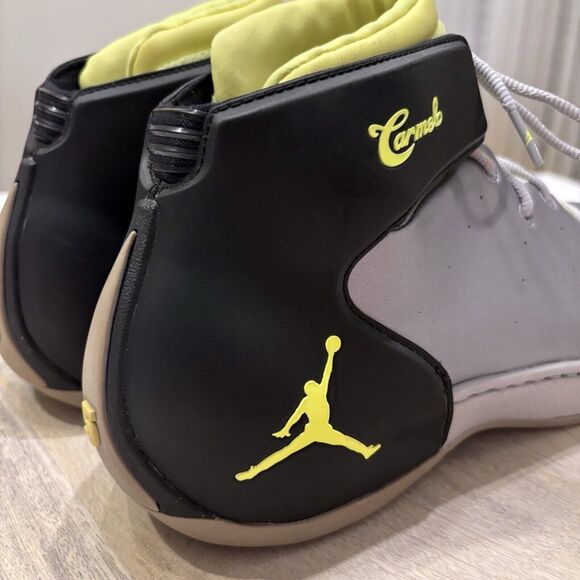 Jordan Men\'s Melo 1.5 Wolf Grey Volt Ice Leather Basketball Sneakers US Size 9.5 main image 13